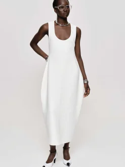 Frauen Source Unknown Kleider<Adua Vase Midikleid, Weis