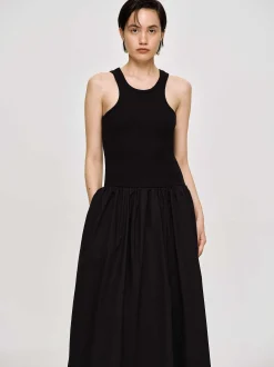 Frauen Source Unknown Kleider<Amal Racer-Tanktopkleid Mit Tiefer Taille, Schwarz