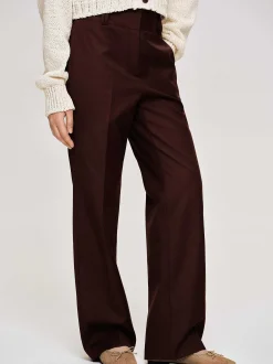 Frauen Source Unknown Kleidung<Anzughose Aus Gabardine, Merlotbraun