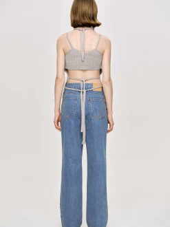 Frauen Source Unknown Strickwaren<Asymmetrisches Strick-Tanktop, Fossil Grey