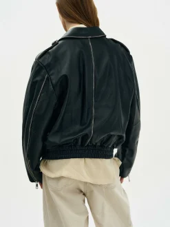 Frauen Source Unknown Kleidung<Ausgebleichte Lederjacke,