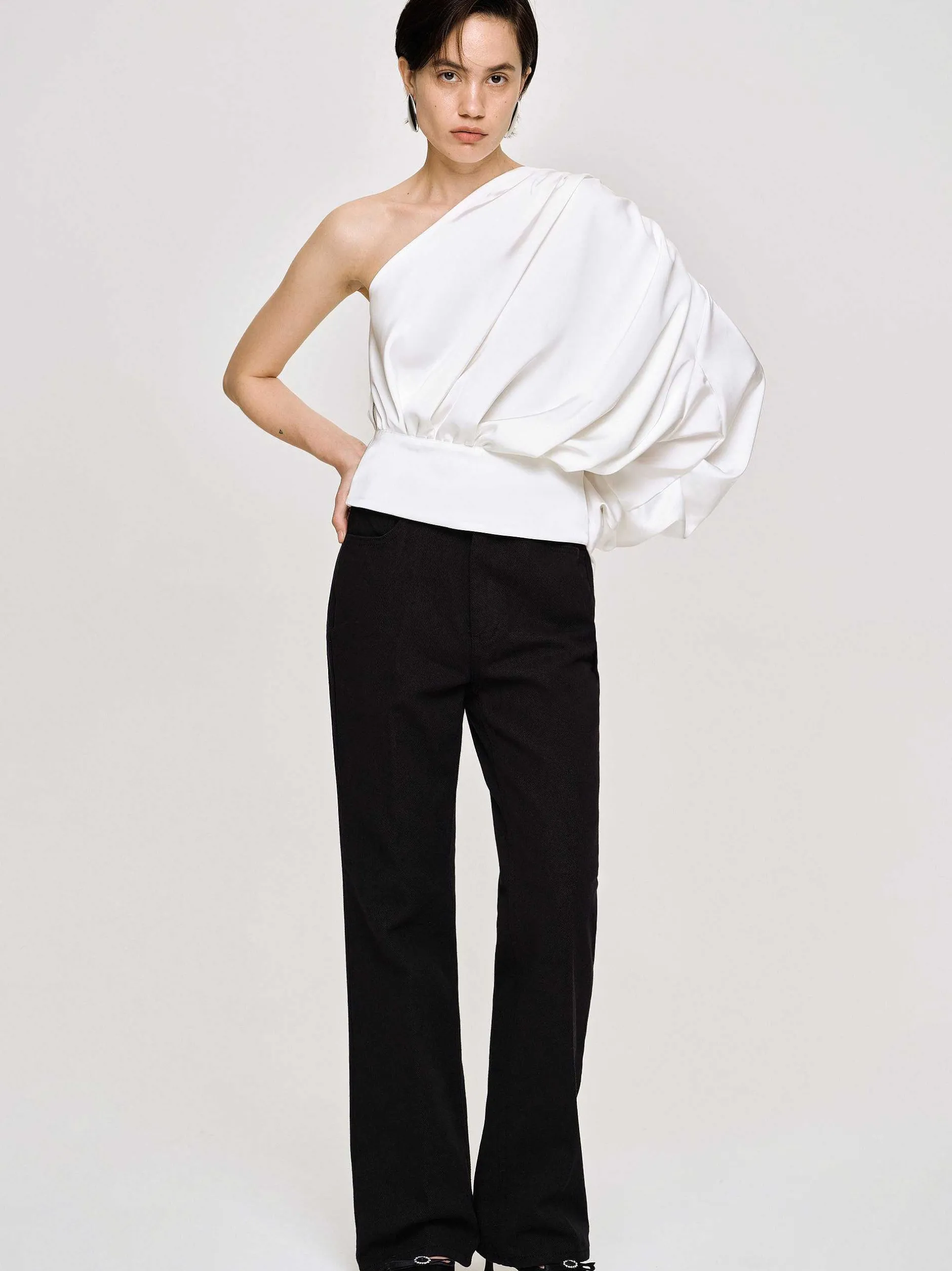 Frauen Source Unknown Denim<Ausgestellte Jeans Mit Langem Bein, Schwarz