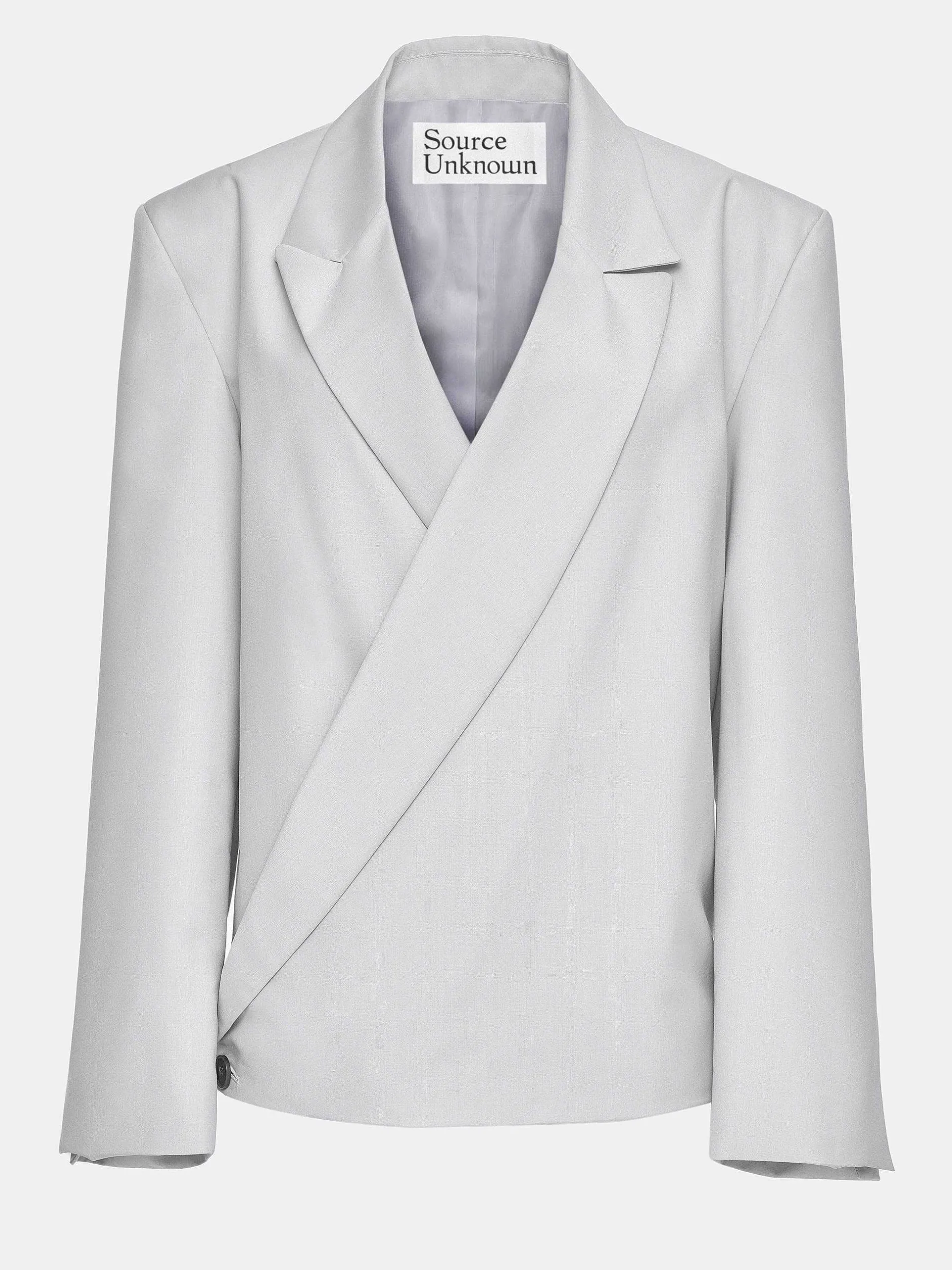 Frauen Source Unknown Zubehör<Baia Boxy Wrap Blazer, Gainsboro Grey
