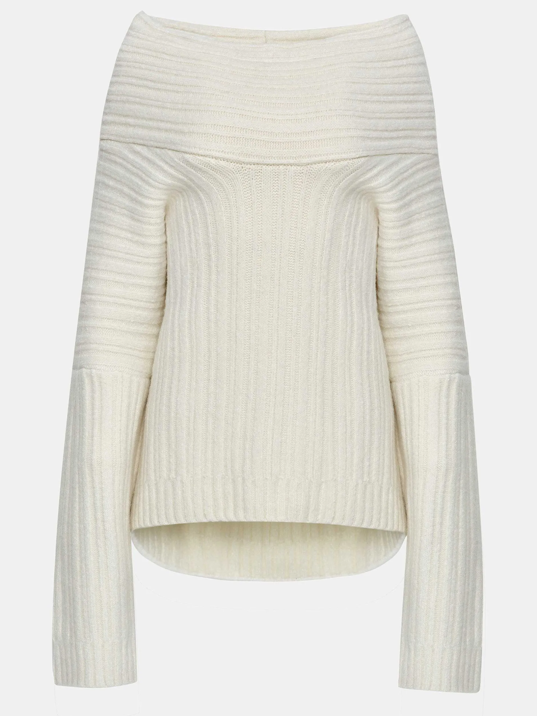 Frauen Source Unknown Zubehör<Becca Ubergroser High Roll Strickpullover, Weis