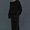 Frauen Source Unknown Zubehör<Becca Ubergroser High-Roll-Strickpullover, Schwarz