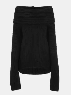 Frauen Source Unknown Zubehör<Becca Ubergroser High-Roll-Strickpullover, Schwarz