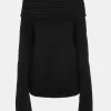 Frauen Source Unknown Zubehör<Becca Ubergroser High-Roll-Strickpullover, Schwarz