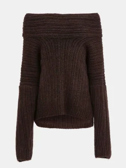 Frauen Source Unknown Zubehör<Becca Ubergroser High-Roll-Strickpullover, Schokolade
