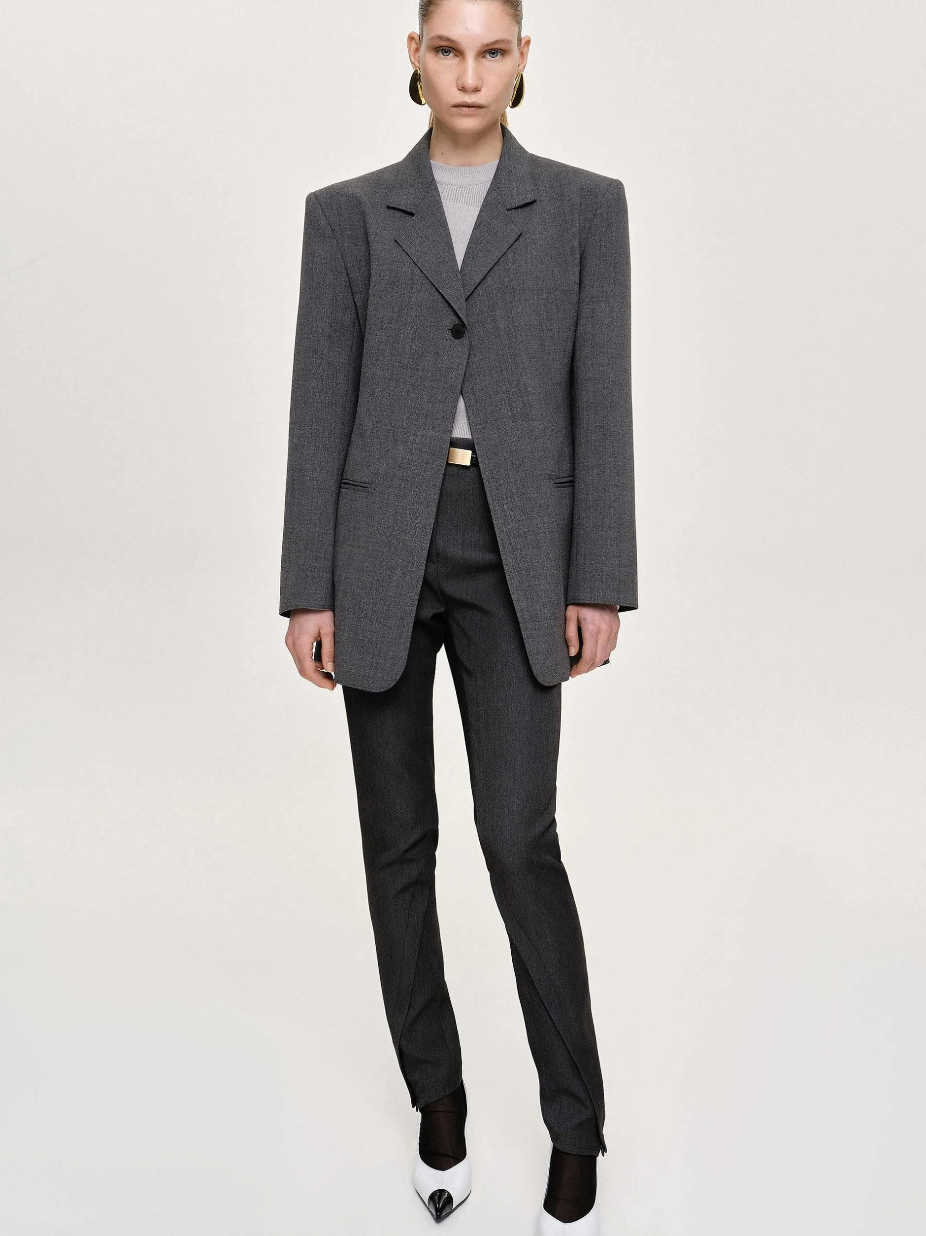 Frauen Source Unknown Kleidung<Blazer Mit Einem Knopf, Anthrazit