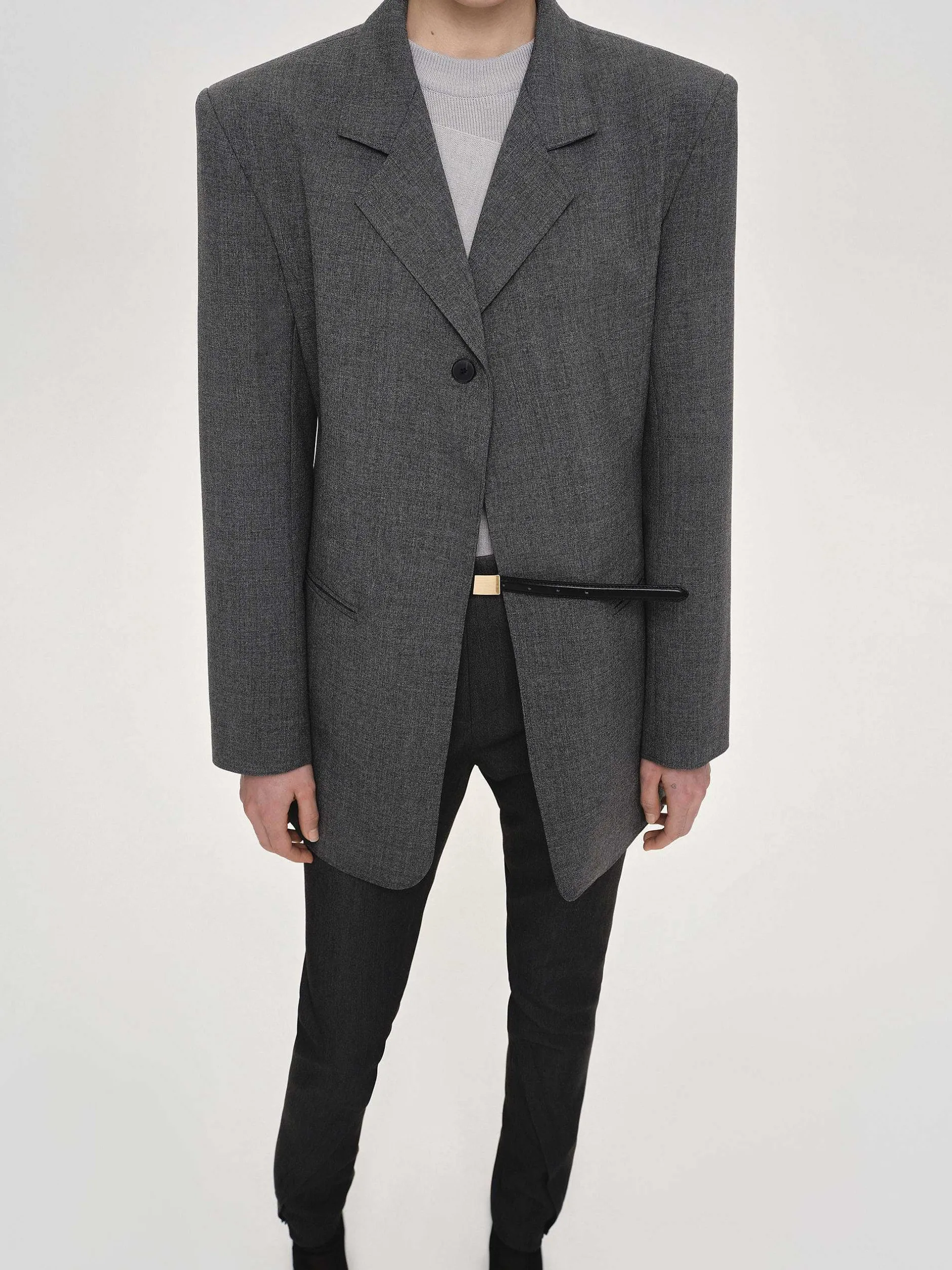 Frauen Source Unknown Kleidung<Blazer Mit Einem Knopf, Anthrazit