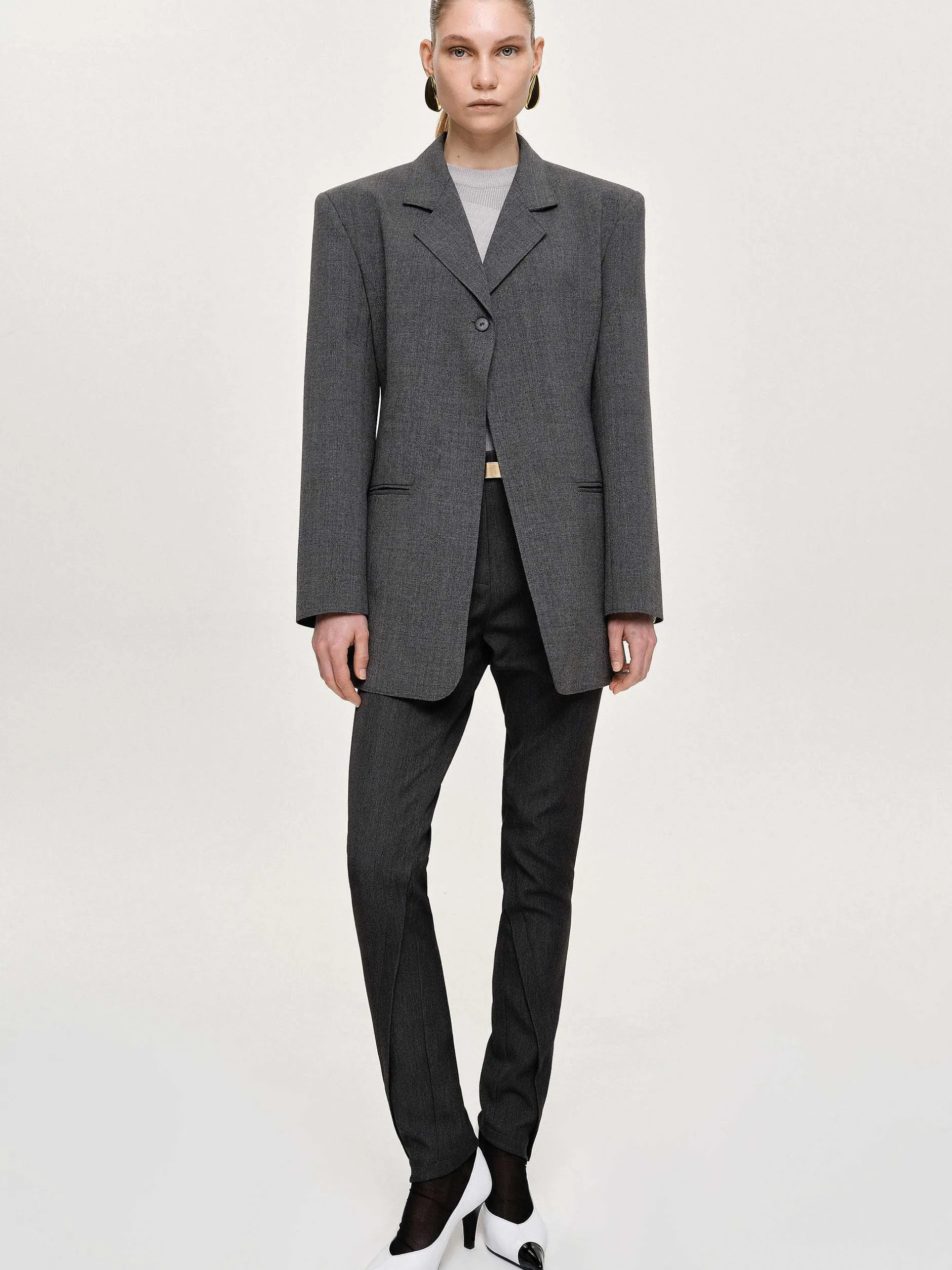 Frauen Source Unknown Kleidung<Blazer Mit Einem Knopf, Anthrazit
