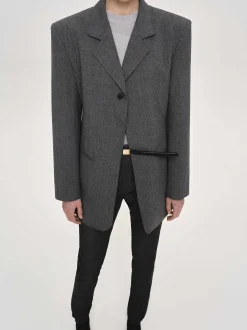 Frauen Source Unknown Oberbekleidung<Blazer Mit Einem Knopf, Anthrazit