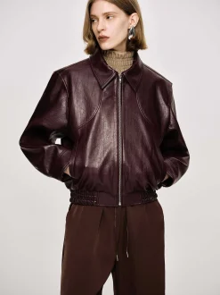 Frauen Source Unknown Zubehör<Bomberjacke Ennio Aus Kunstleder,