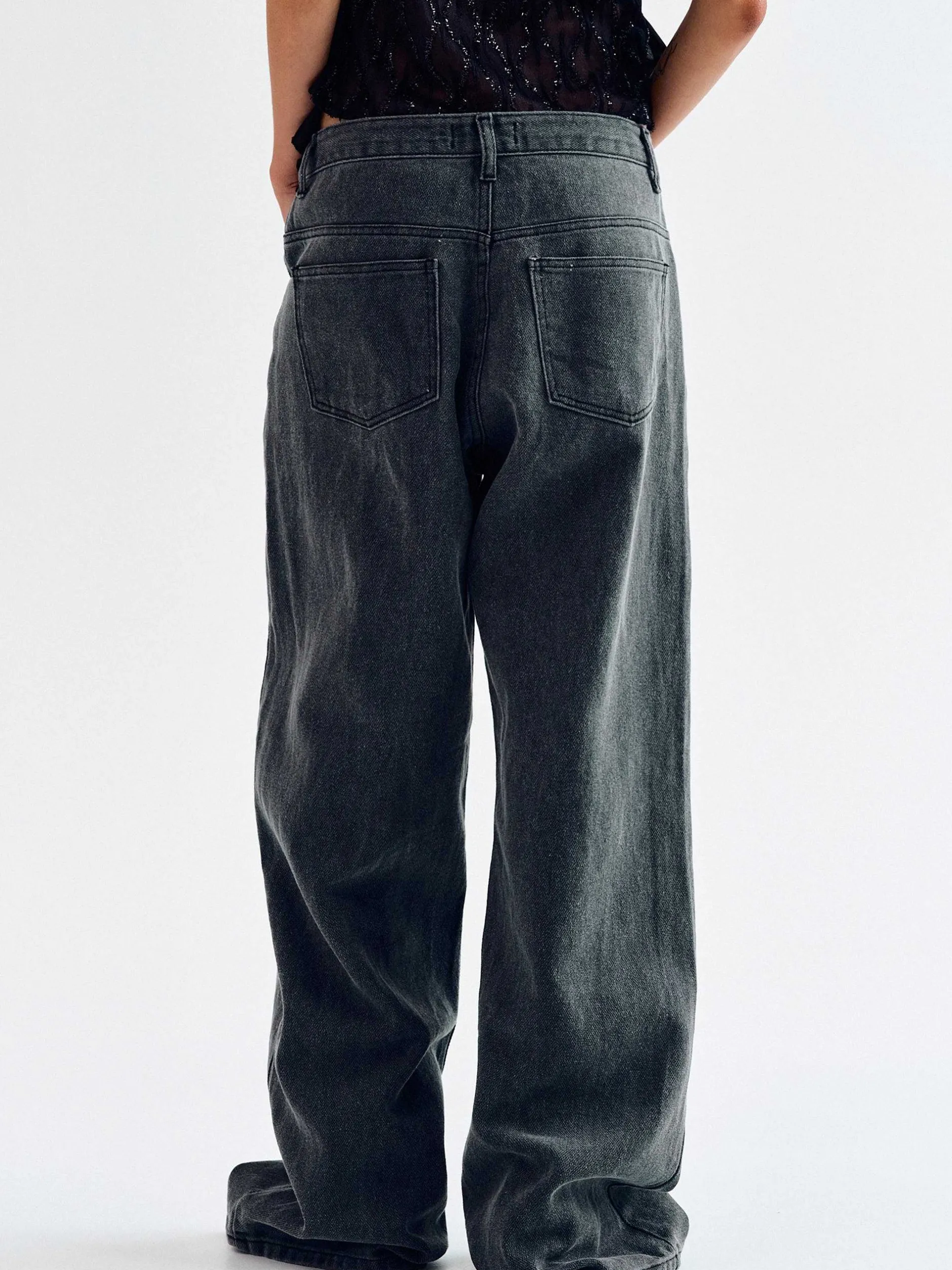 Frauen Source Unknown Kleidung<Boyfriend-Pigmentjeans, Haifischhaut