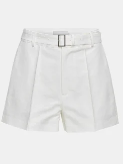 Frauen Source Unknown Kleidung<Breite Shorts Mit Gurtel, Weis