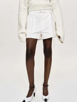 Frauen Source Unknown Unterteile<Breite Shorts Mit Gurtel, Weis