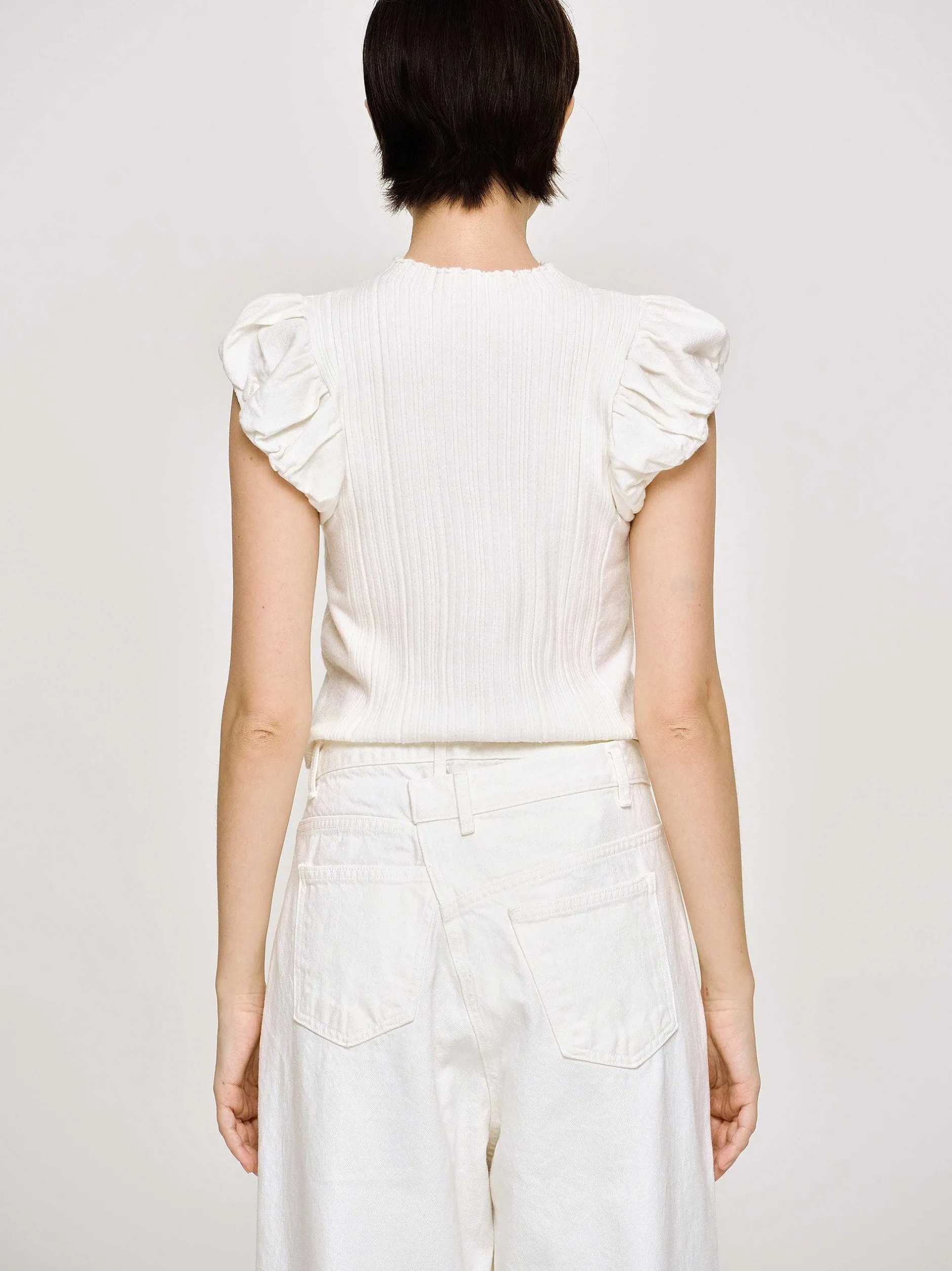 Frauen Source Unknown Strickwaren<Bubble Rib Strick, Weis