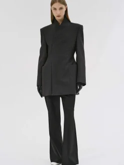 Frauen Source Unknown Kleidung<Corrin Wickelblazer, Anthrazit