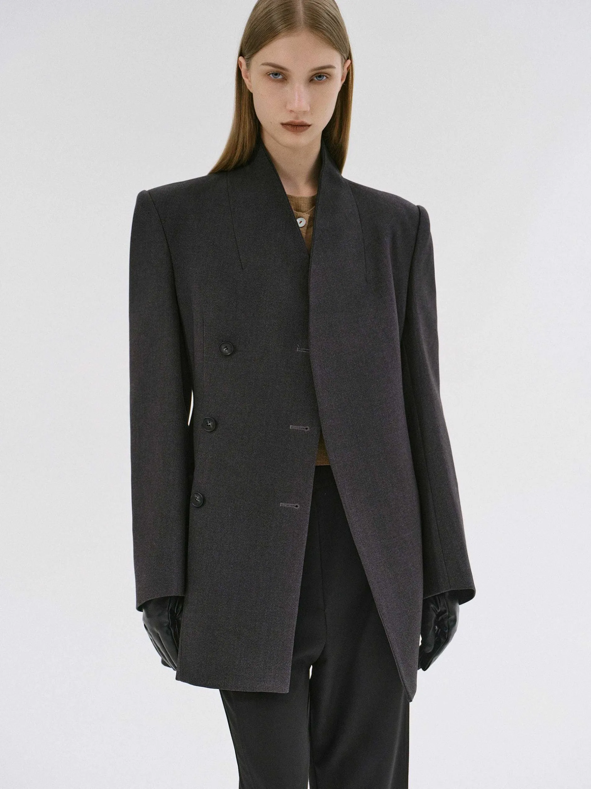 Frauen Source Unknown Kleidung<Corrin Wickelblazer, Anthrazit