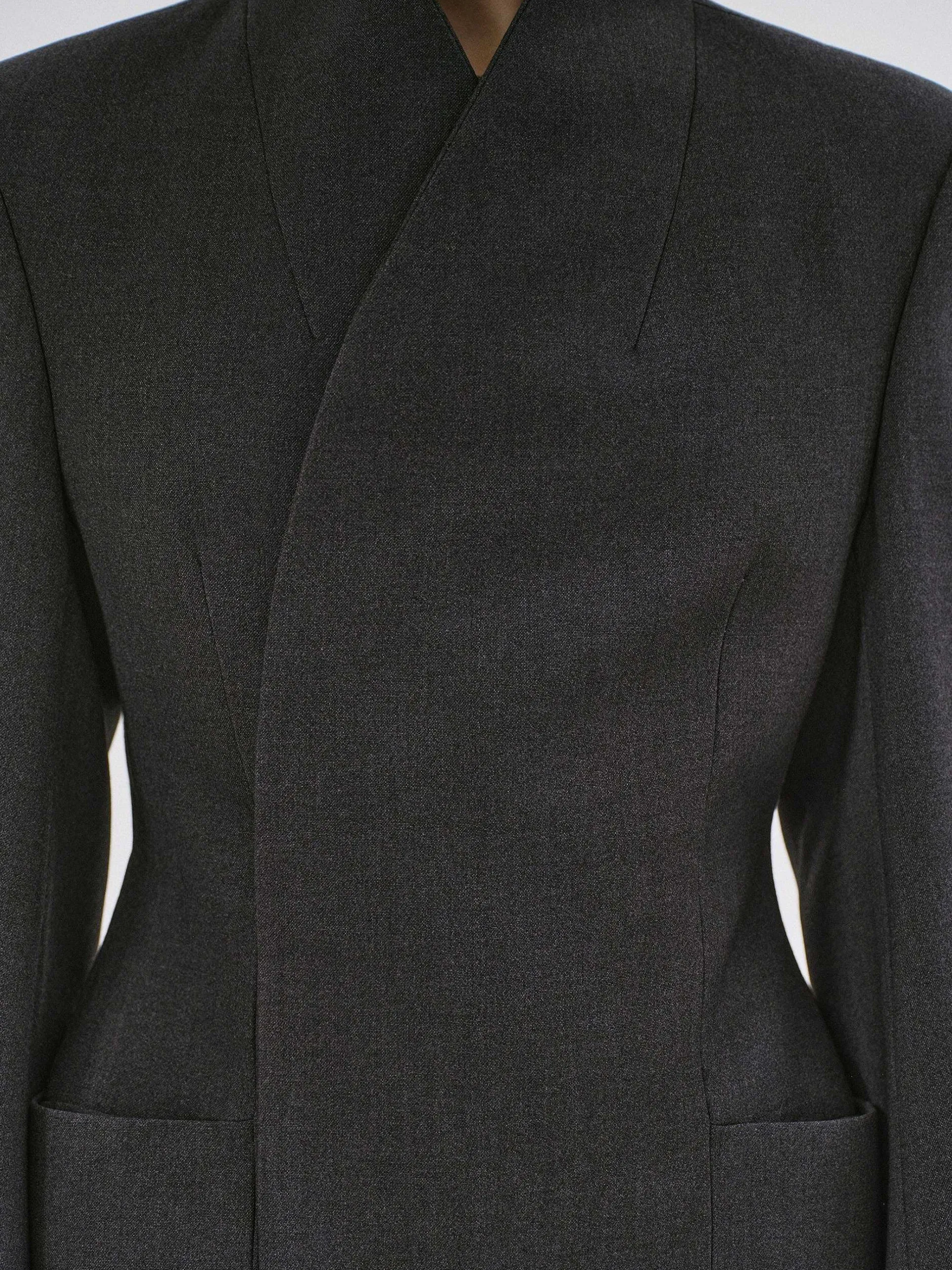 Frauen Source Unknown Kleidung<Corrin Wickelblazer, Anthrazit