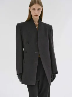 Frauen Source Unknown Oberbekleidung<Corrin Wickelblazer, Anthrazit