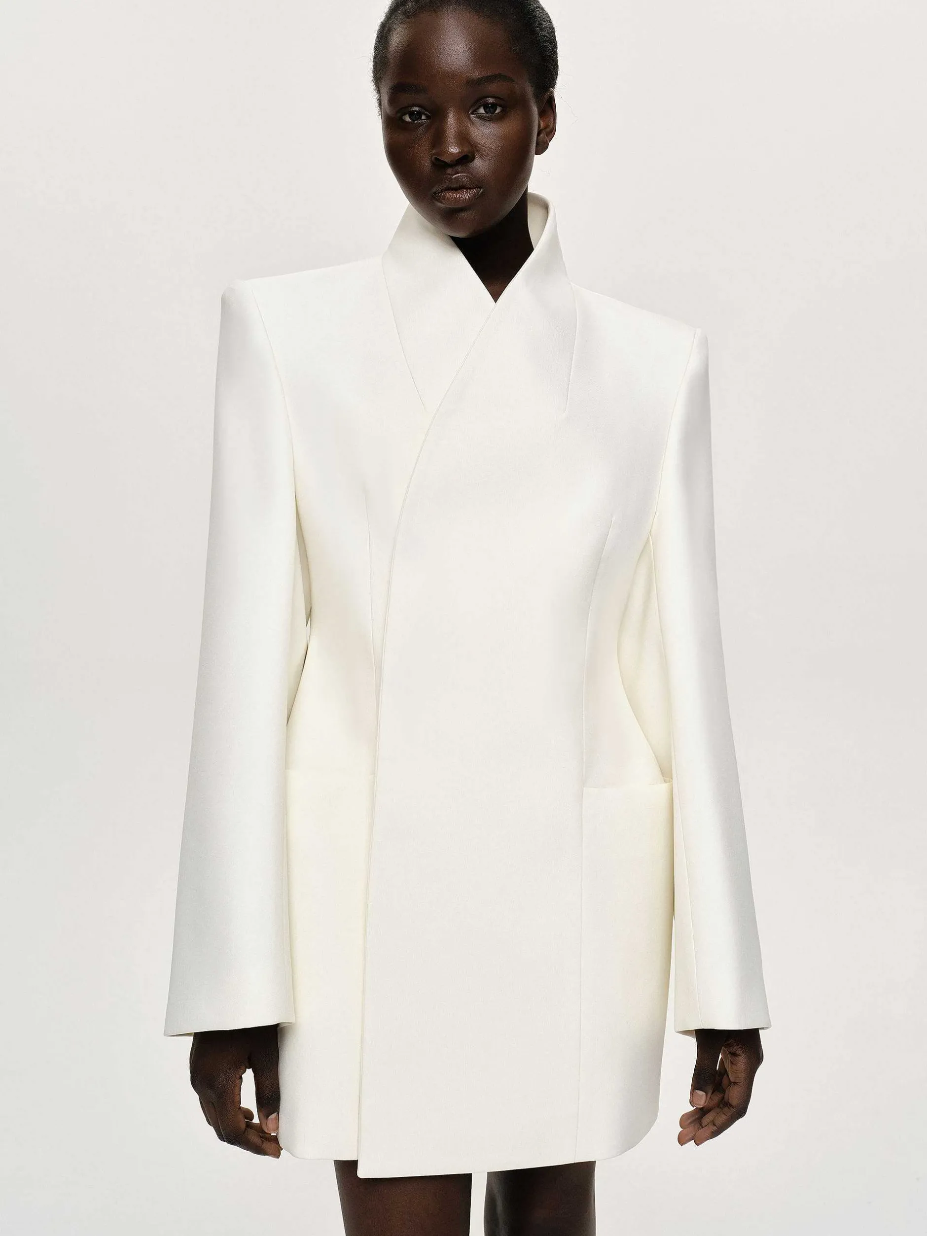 Frauen Source Unknown Oberbekleidung<Corrin Wickelblazer, Creme