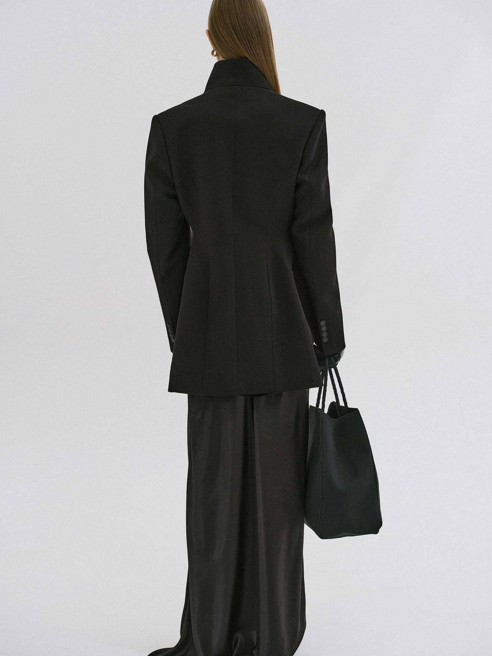 Frauen Source Unknown Kleidung<Corrin Wickelblazer, Schwarz