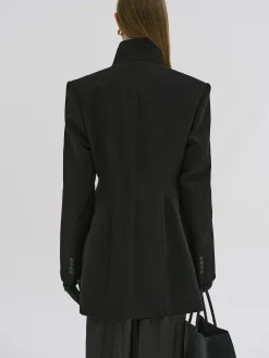 Frauen Source Unknown Kleidung<Corrin Wickelblazer, Schwarz