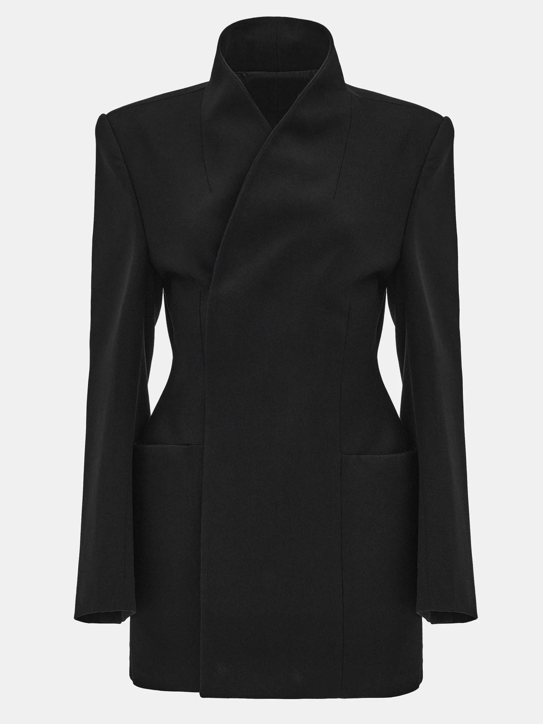 Frauen Source Unknown Oberbekleidung<Corrin Wickelblazer, Schwarz