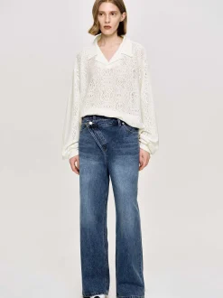 Frauen Source Unknown Denim<Crossover-Jeans, Dark Stone Wash