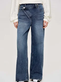 Frauen Source Unknown Kleidung<Crossover-Jeans, Dark Stone Wash