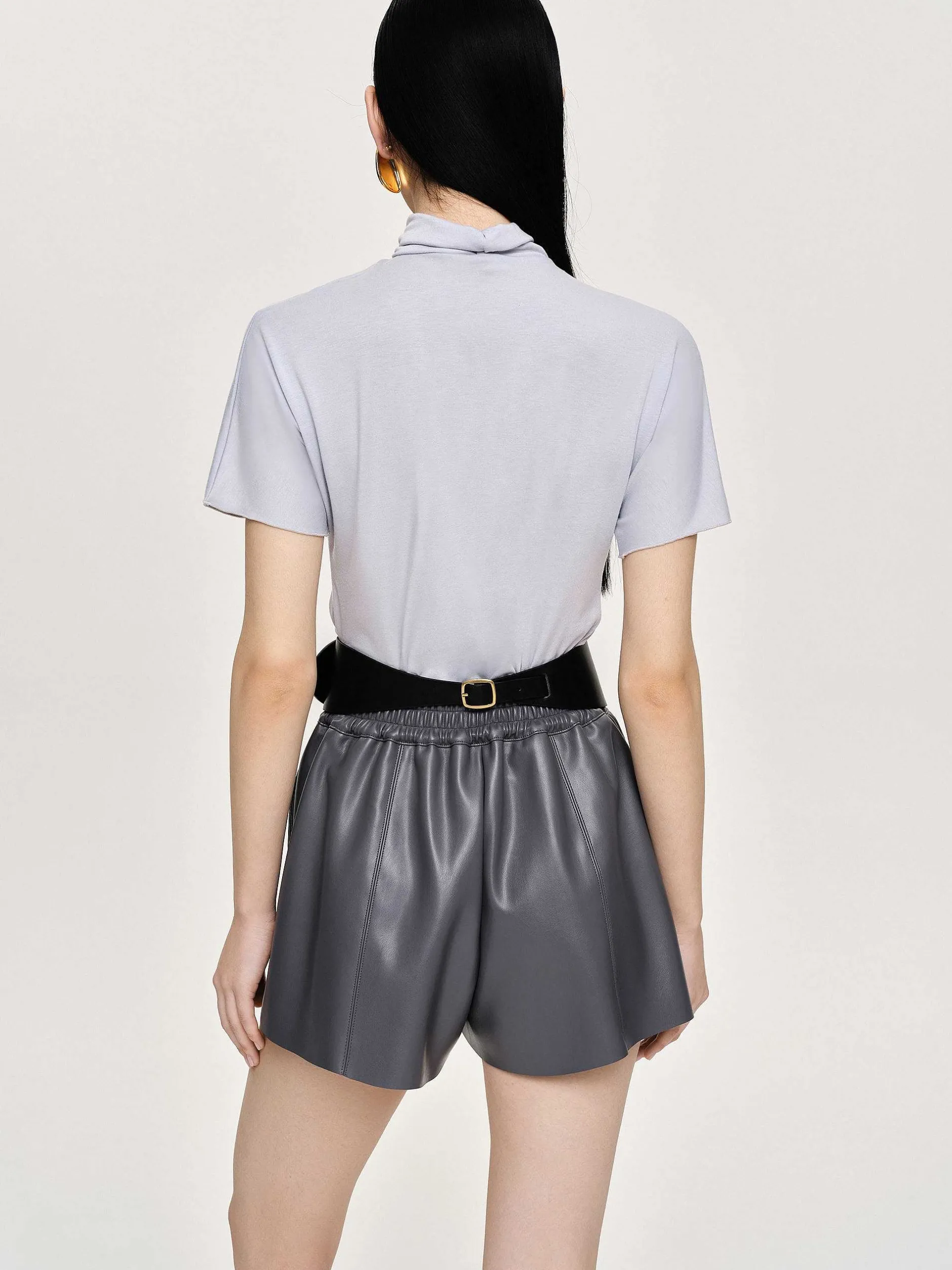 Frauen Source Unknown Kleidung<Daye Cross Neck T-Shirt, Nebelgrau