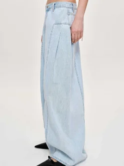 Frauen Source Unknown Kleidung<Doppelseitige, Ubergrose Jeans, Hellblau