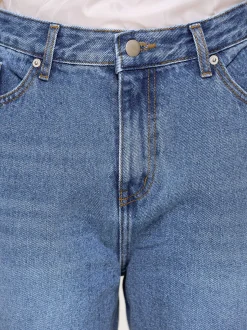 Frauen Source Unknown Kleidung<Durchgehende Slim-Jeans, Mittelblau