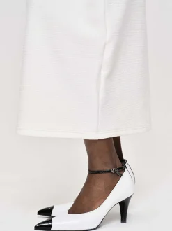 Frauen Source Unknown Schuhe & Taschen<Ester Bicolor-Absatze Mit Knochelriemen, Weis