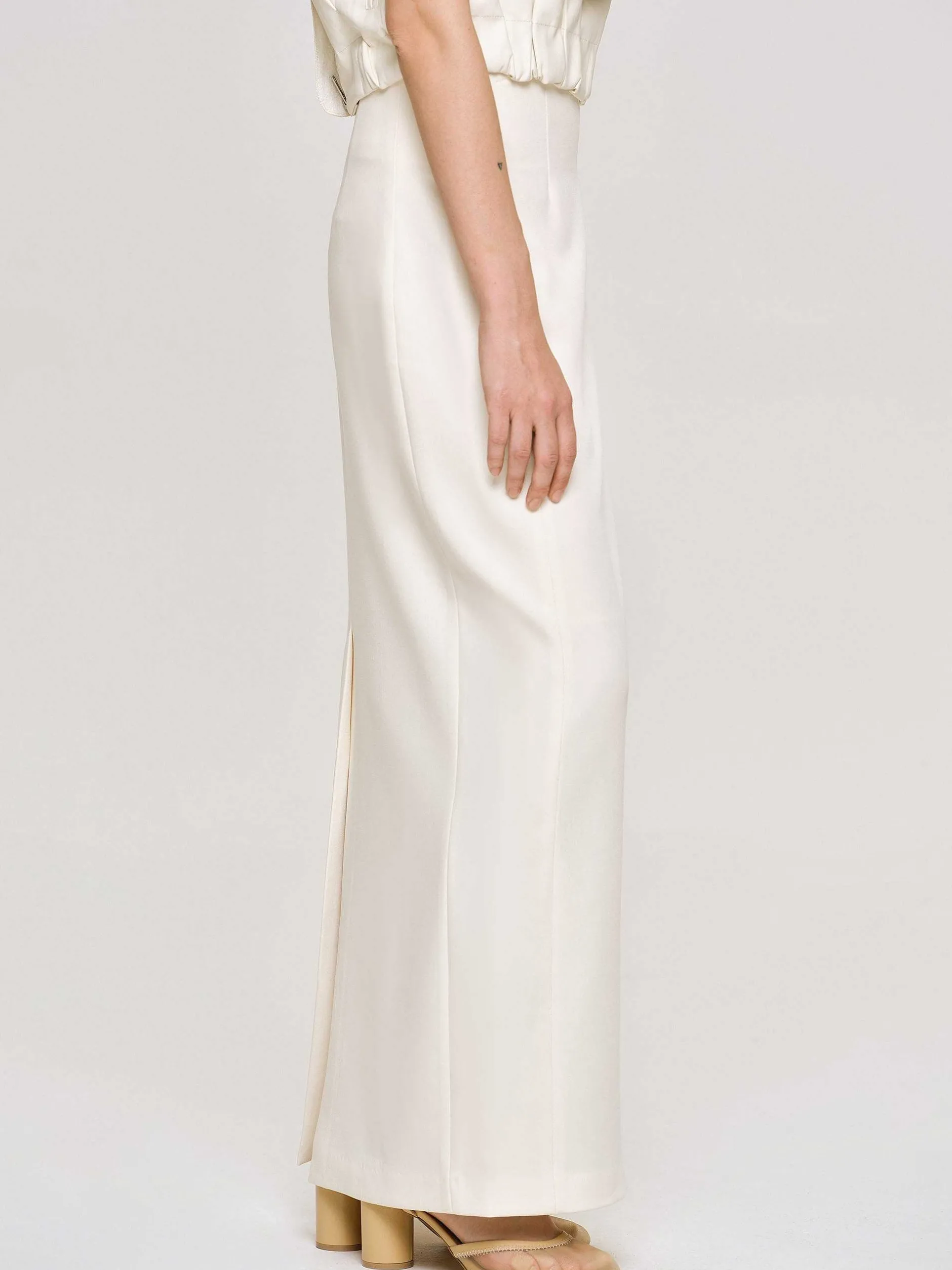 Frauen Source Unknown Unterteile<Fliesender Rock Mit Hoher Taille, Elfenbein