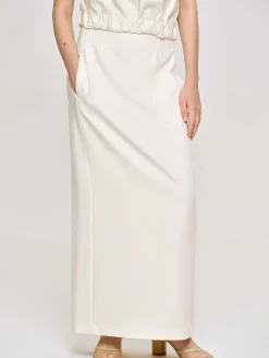 Frauen Source Unknown Kleidung<Fliesender Rock Mit Hoher Taille, Elfenbein