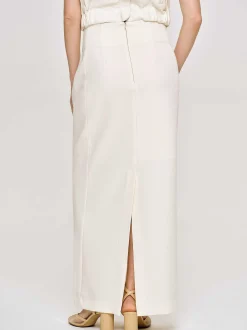 Frauen Source Unknown Kleidung<Fliesender Rock Mit Hoher Taille, Elfenbein