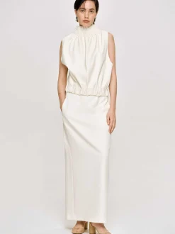 Frauen Source Unknown Kleidung<Fliesender Rock Mit Hoher Taille, Elfenbein