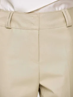 Frauen Source Unknown Kleidung<Gabardine-Hose Mit Geradem Bein, Beige