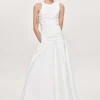 Frauen Source Unknown Zubehör<Gerafftes Kleid Mit Tiefer Taille, Gebrochenes Weis