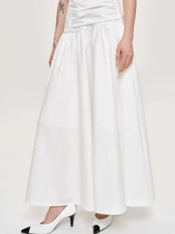 Frauen Source Unknown Zubehör<Gerafftes Kleid Mit Tiefer Taille, Gebrochenes Weis