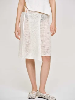 Frauen Source Unknown Unterteile<Halbtransparenter Strickrock, Birke