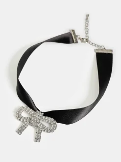 Frauen Source Unknown Zubehör<Halsband Mit Satinschleife, Schwarz