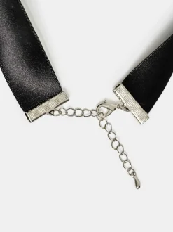 Frauen Source Unknown Kleidung<Halsband Mit Satinschleife, Schwarz