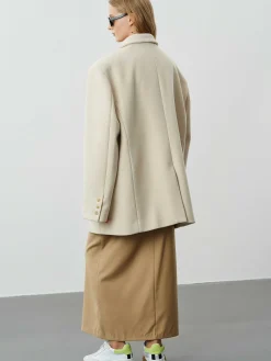 Frauen Source Unknown Zubehör<Hayk Ubergroser Boyfriend-Blazer, Creme