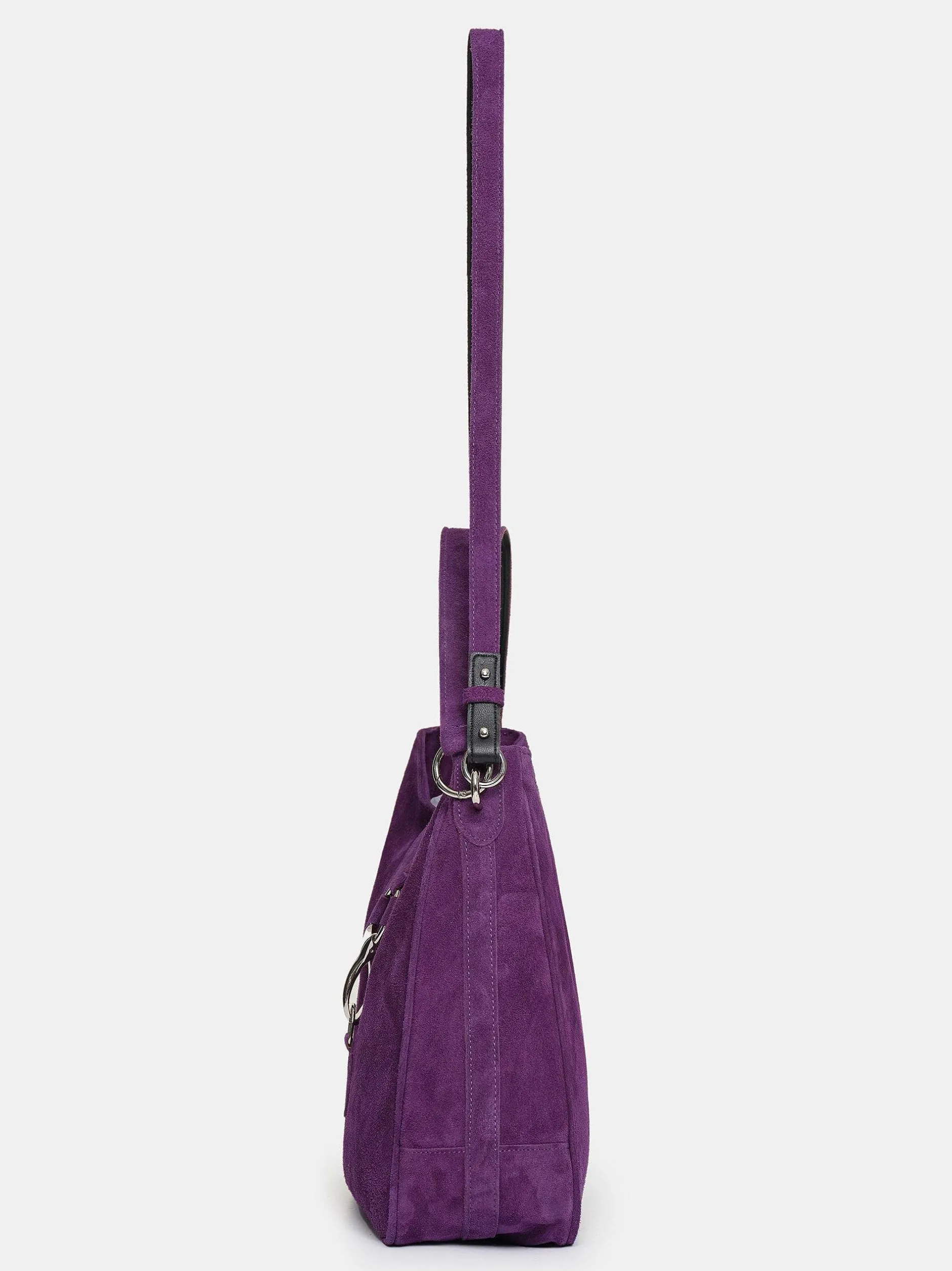 Frauen Source Unknown Schuhe & Taschen<Hobo-Tasche Aus Wildleder, Pflaume
