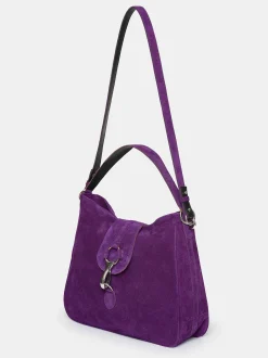 Frauen Source Unknown Schuhe & Taschen<Hobo-Tasche Aus Wildleder, Pflaume