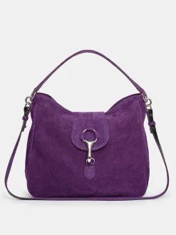 Frauen Source Unknown Schuhe & Taschen<Hobo-Tasche Aus Wildleder, Pflaume