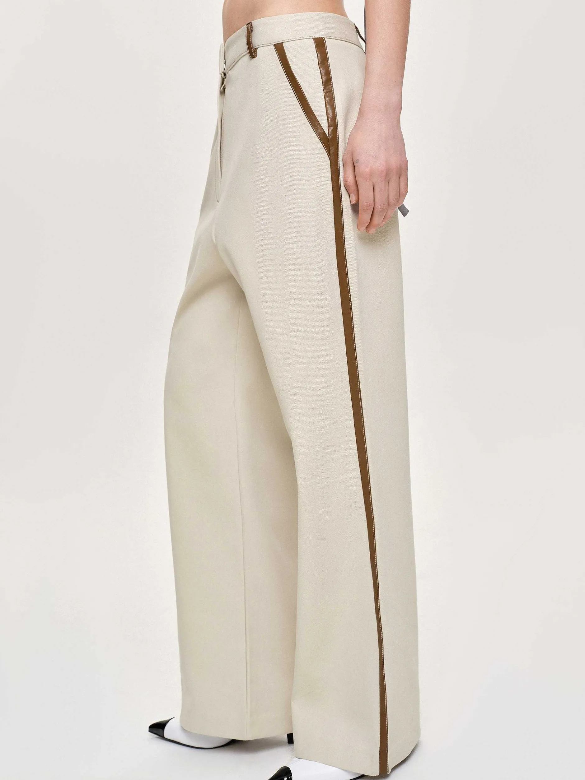 Frauen Source Unknown Unterteile<Hose Mit Lederbesatz, Canvas